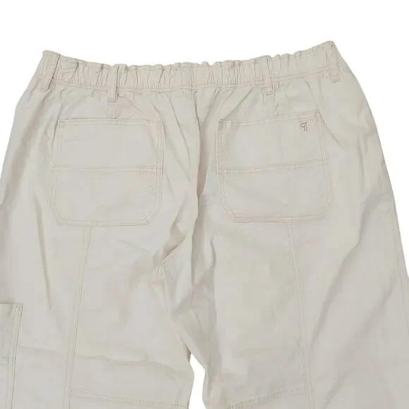 Anthropologie Pilcro Cargo Pants Womens 1X Beige Utility Drawstring Relaxed Fit - Picture 7 of 12